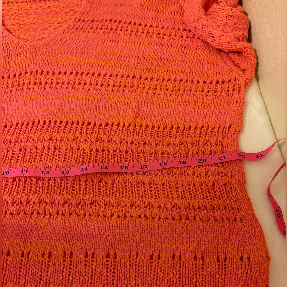 Free People Hot Tropics V-Neck Sweater Pink Large NWT - Picture 13 of 16